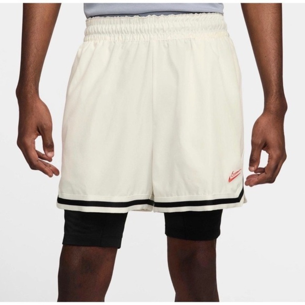 Nike DNA Men's‎ Small Basketball Shorts Standard Fit Cream/Black
